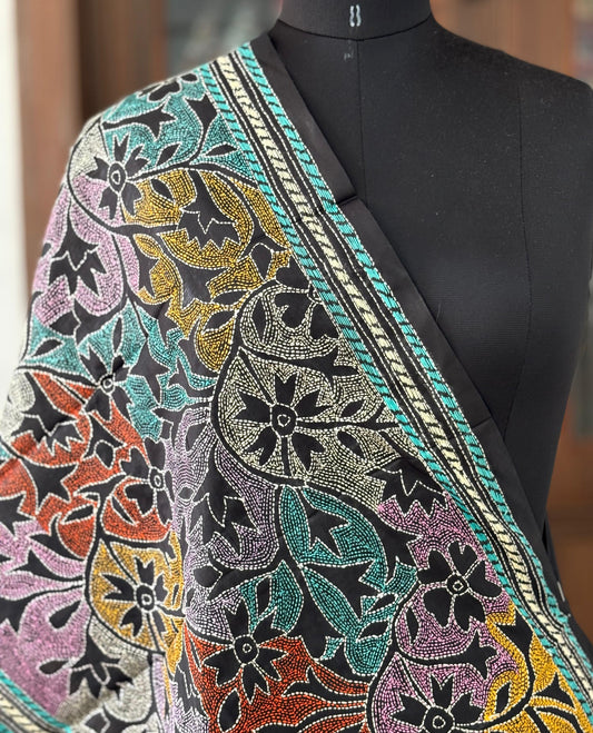 Kantha Art Silk Stole 22"