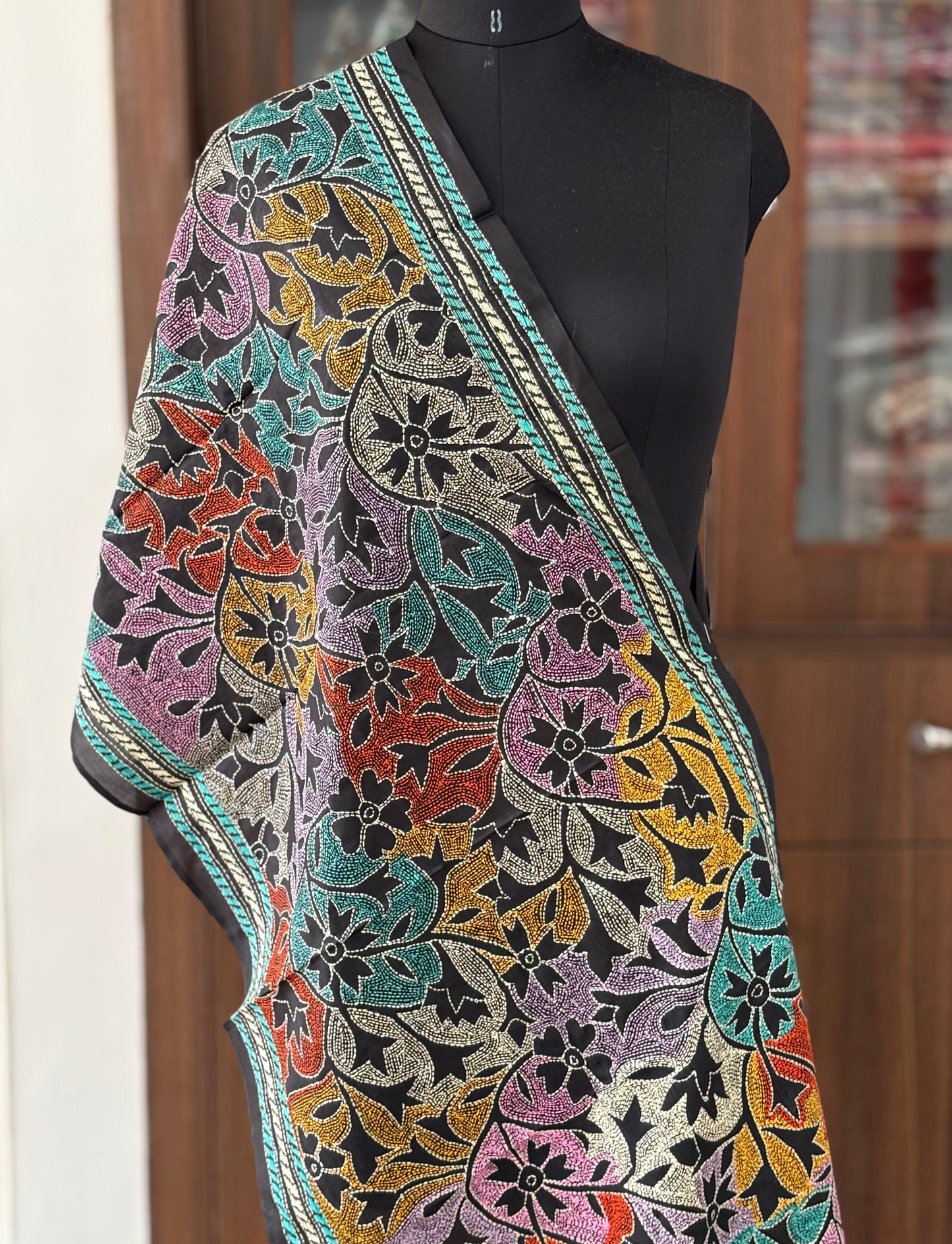 Kantha Art Silk Stole 22"