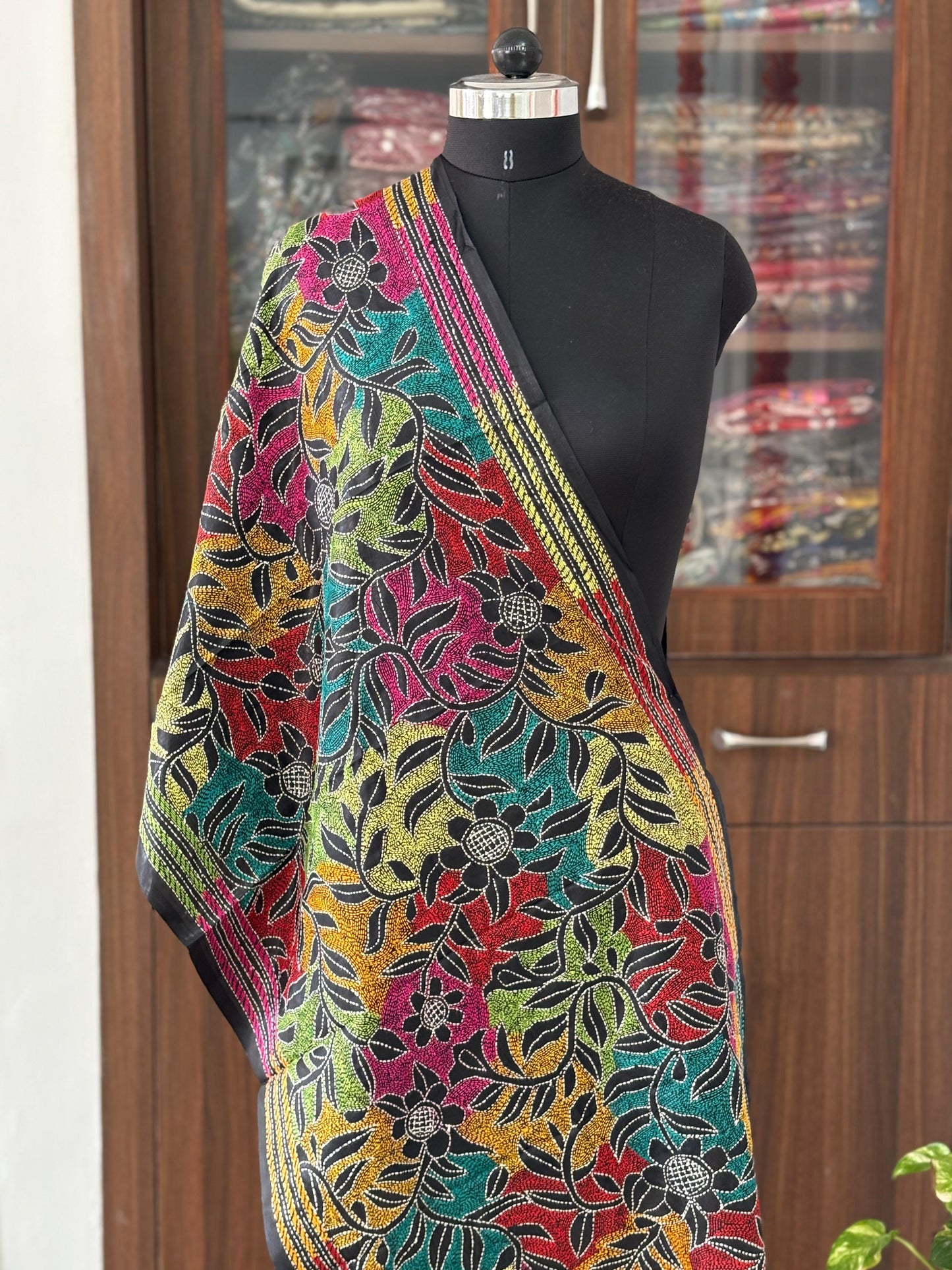 Kantha Art Silk Stole 22"