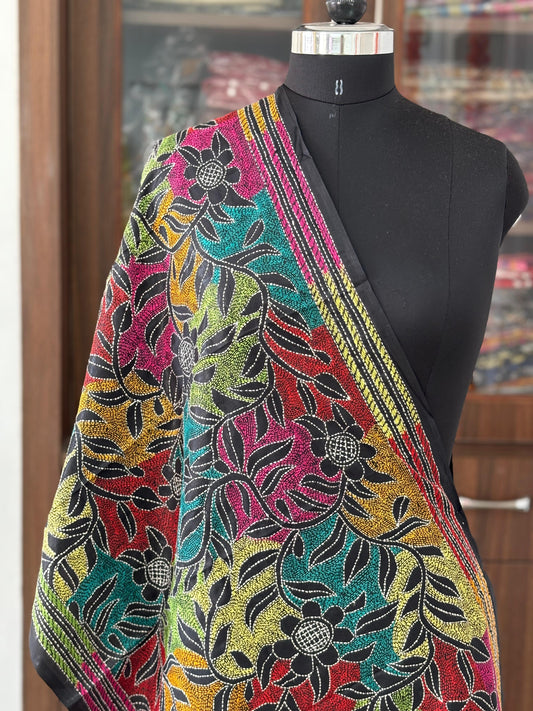 Kantha Art Silk Stole 22"