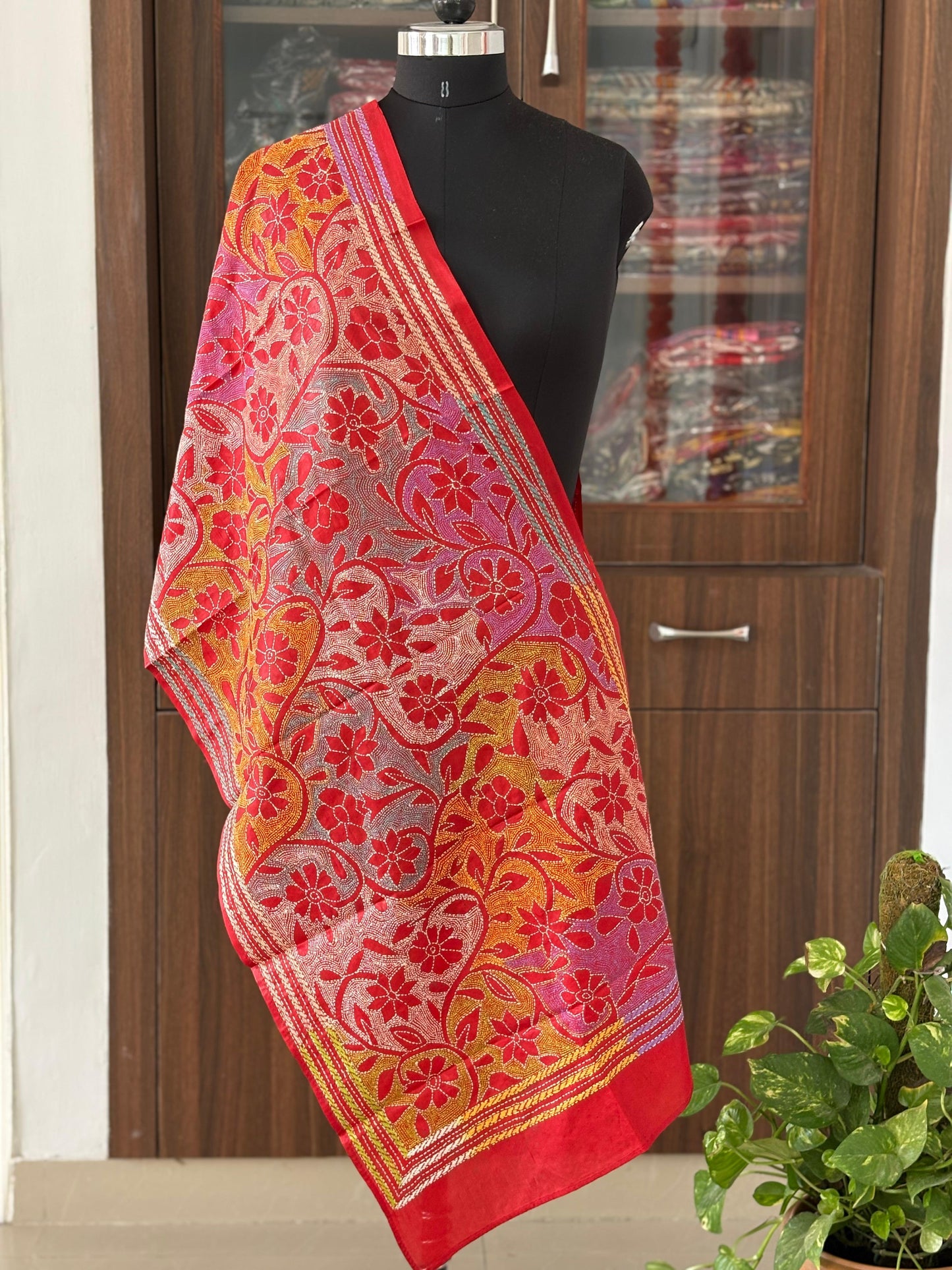 Kantha Art Silk Stole 22"