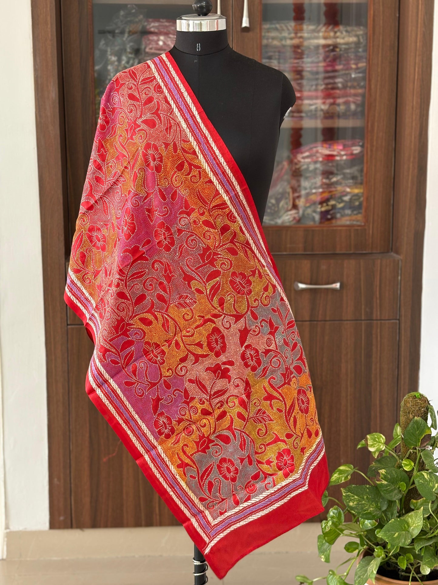Kantha Art Silk Stole 22"