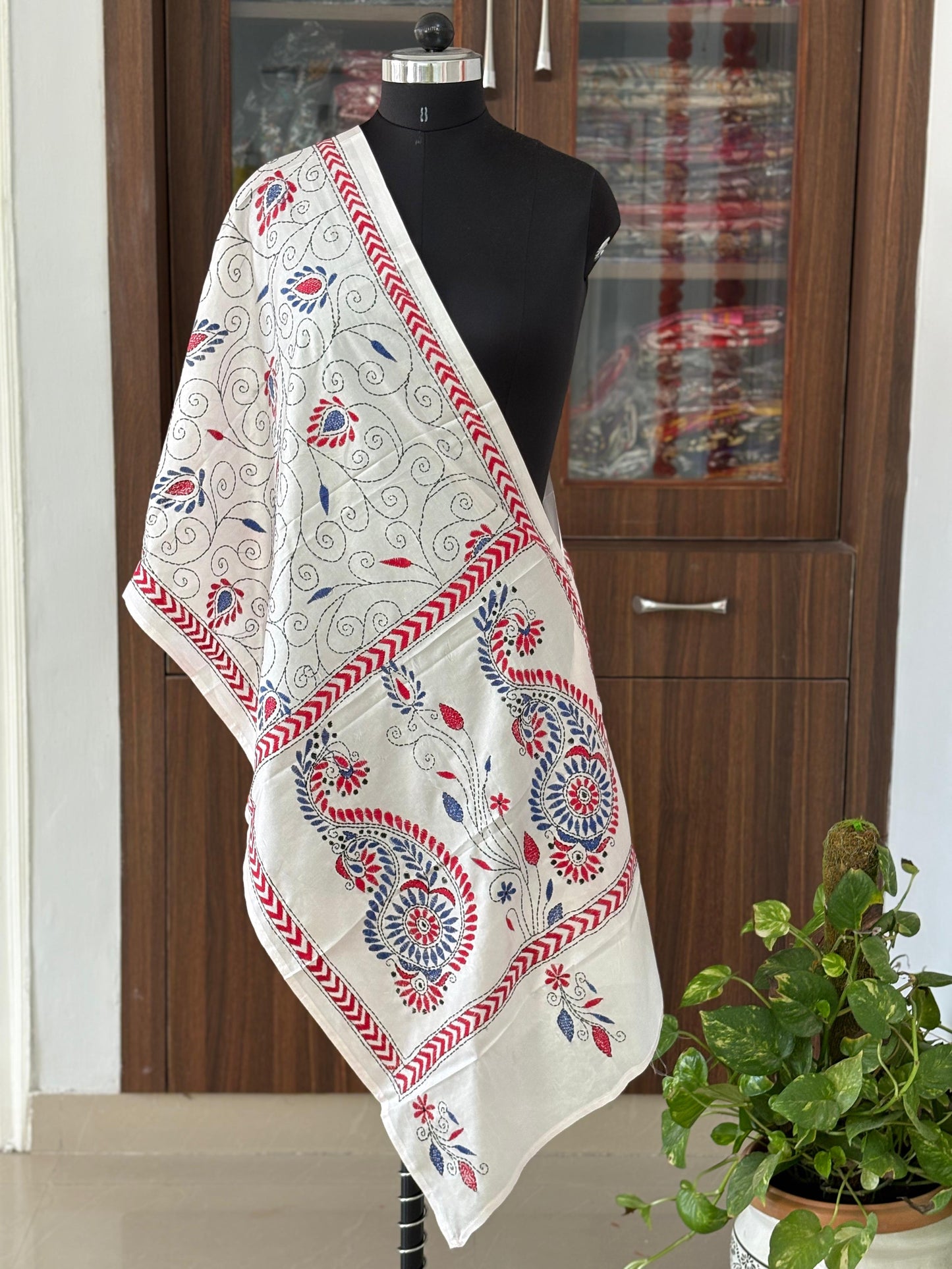 Kantha Art Silk Stole 22"