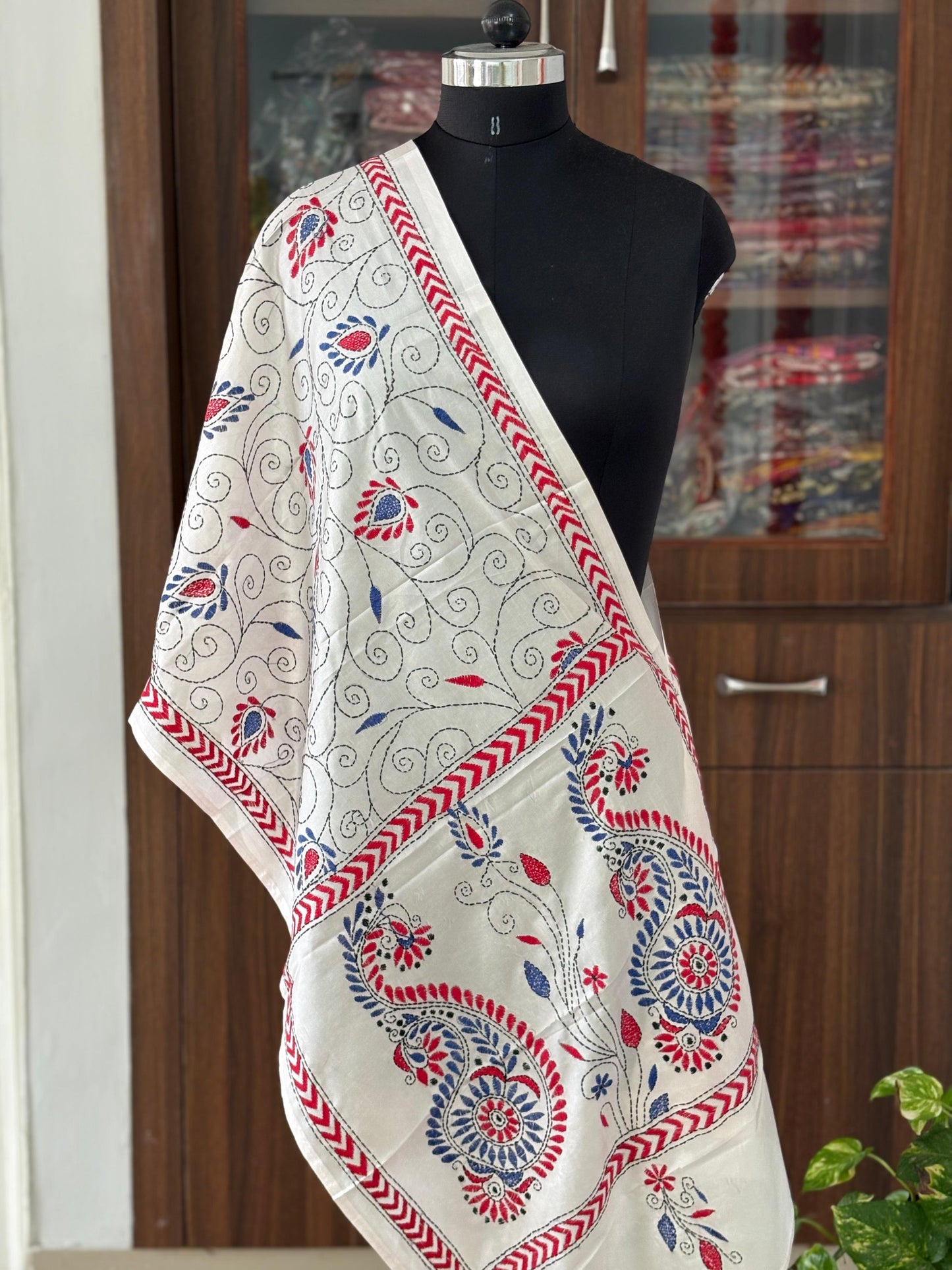 Kantha Art Silk Stole 22"