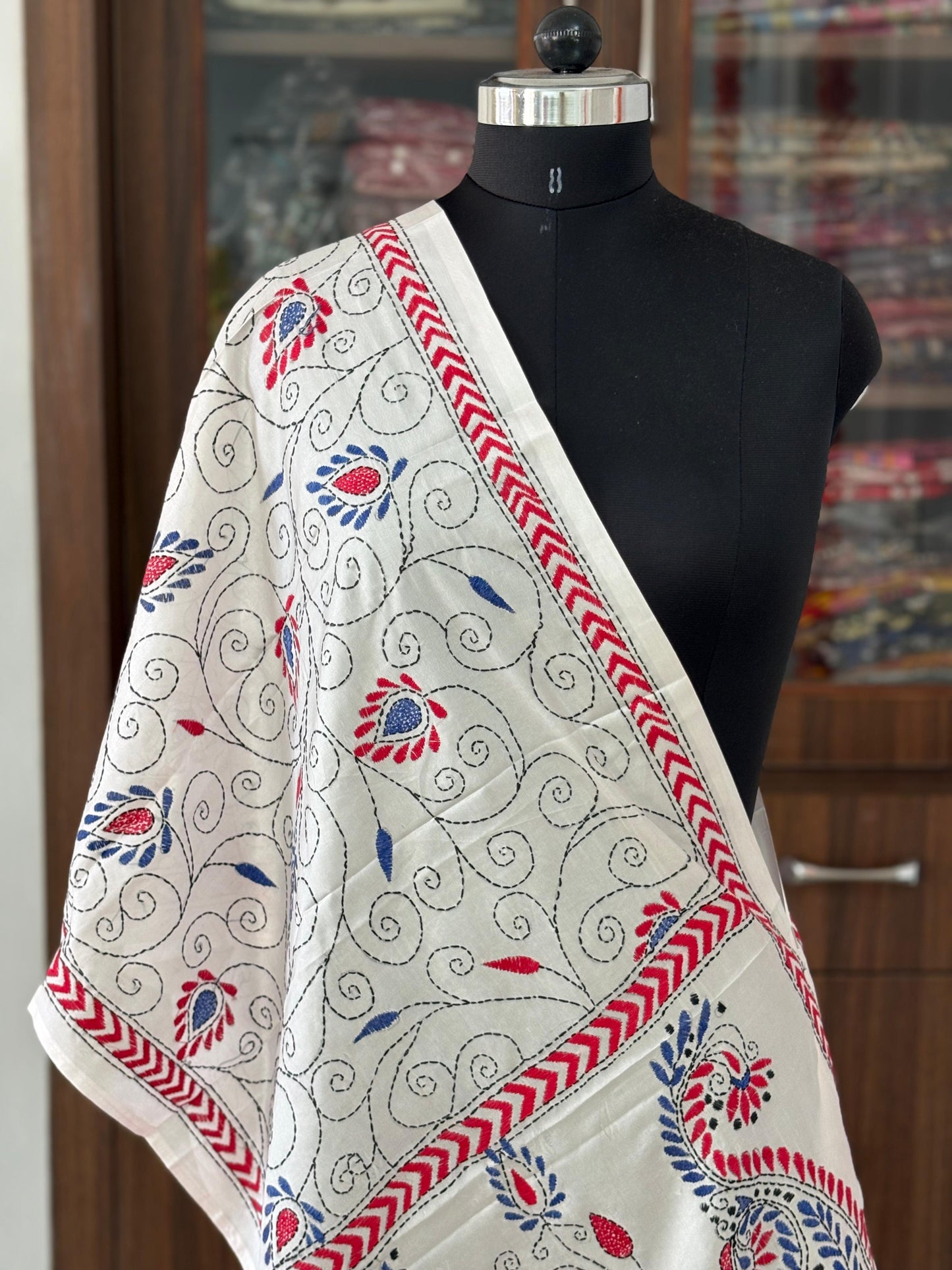 Kantha Art Silk Stole 22"