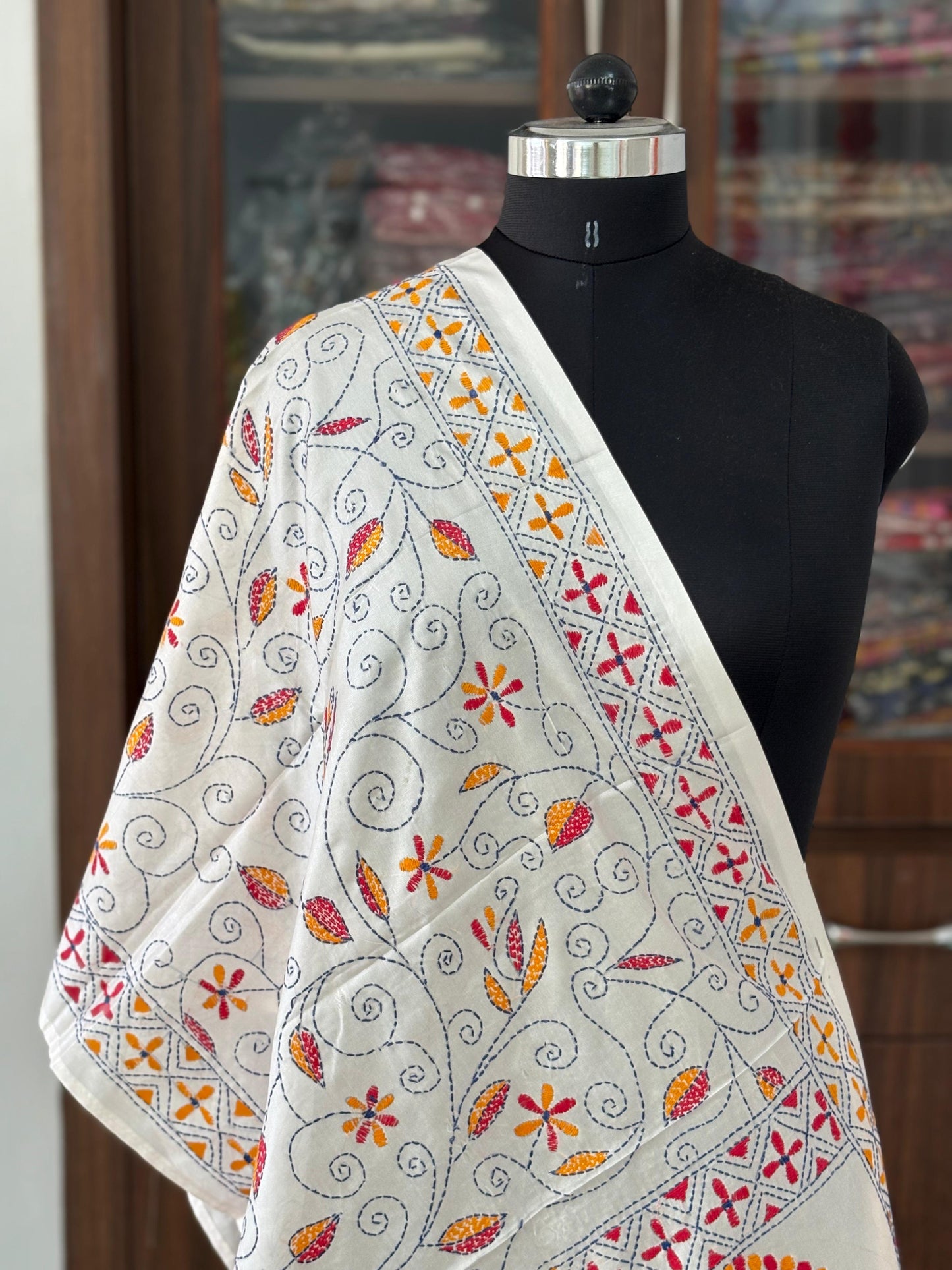 Kantha Art Silk Stole 22"