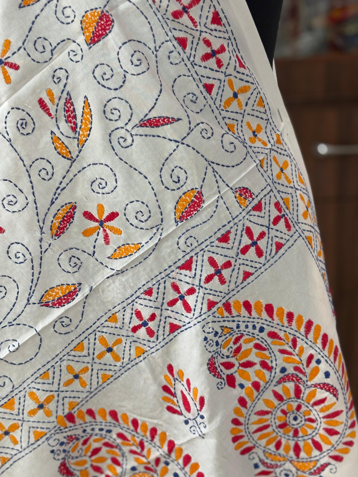 Kantha Art Silk Stole 22"