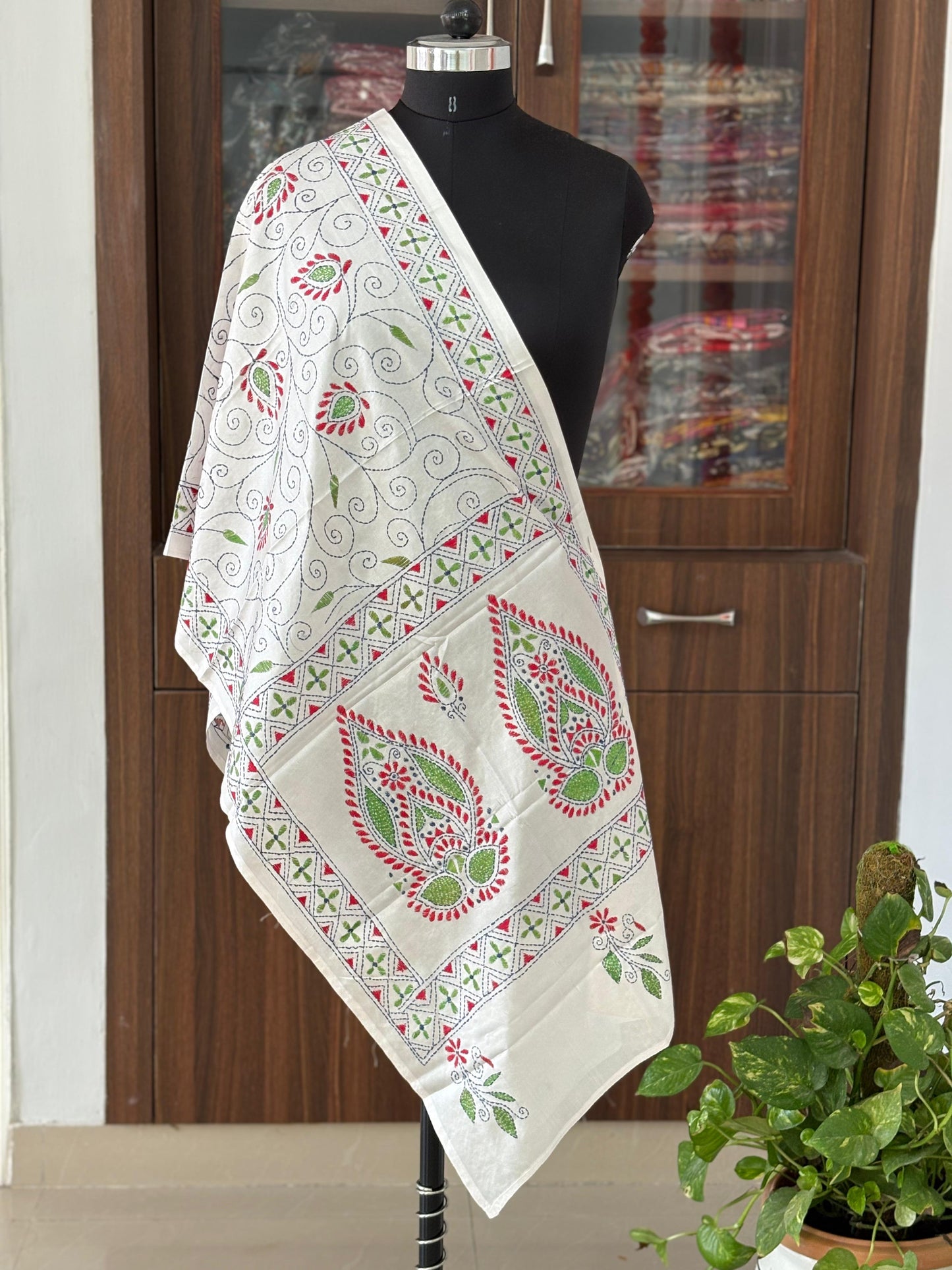 Kantha Art Silk Stole 22"