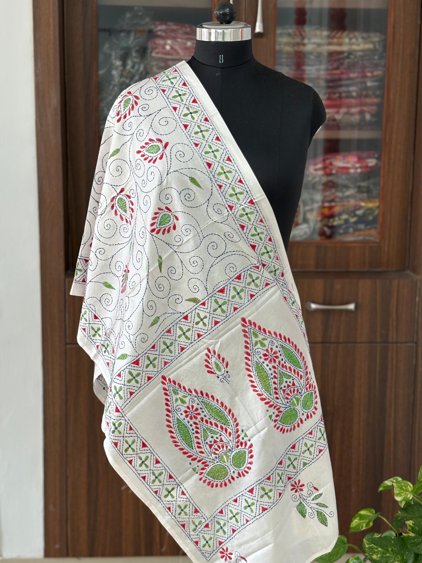 Kantha Art Silk Stole 22"