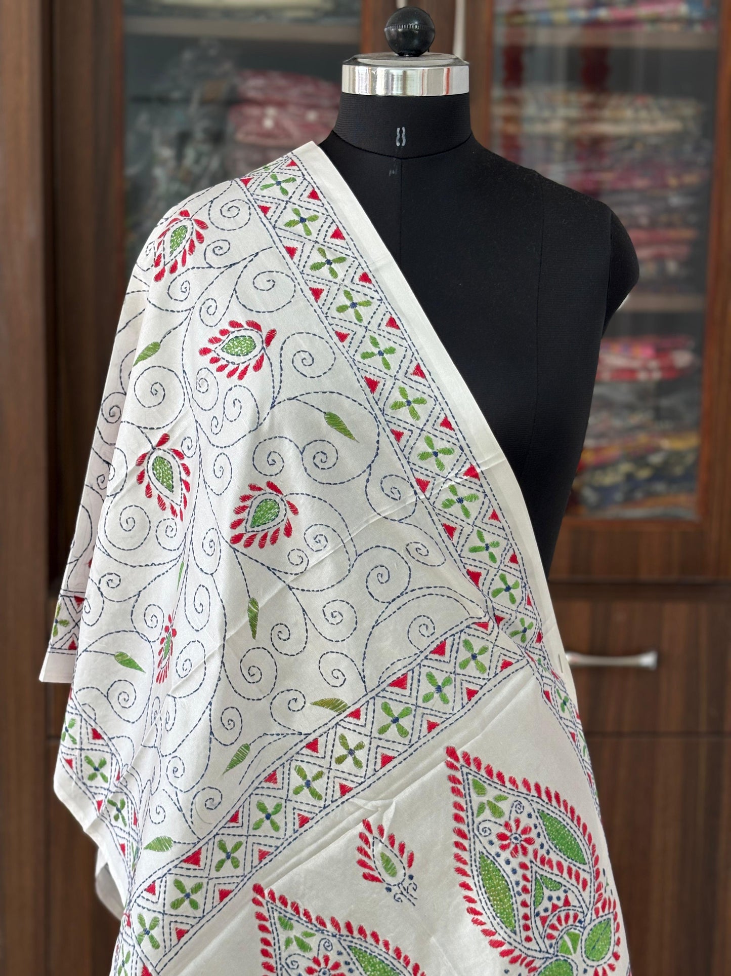 Kantha Art Silk Stole 22"