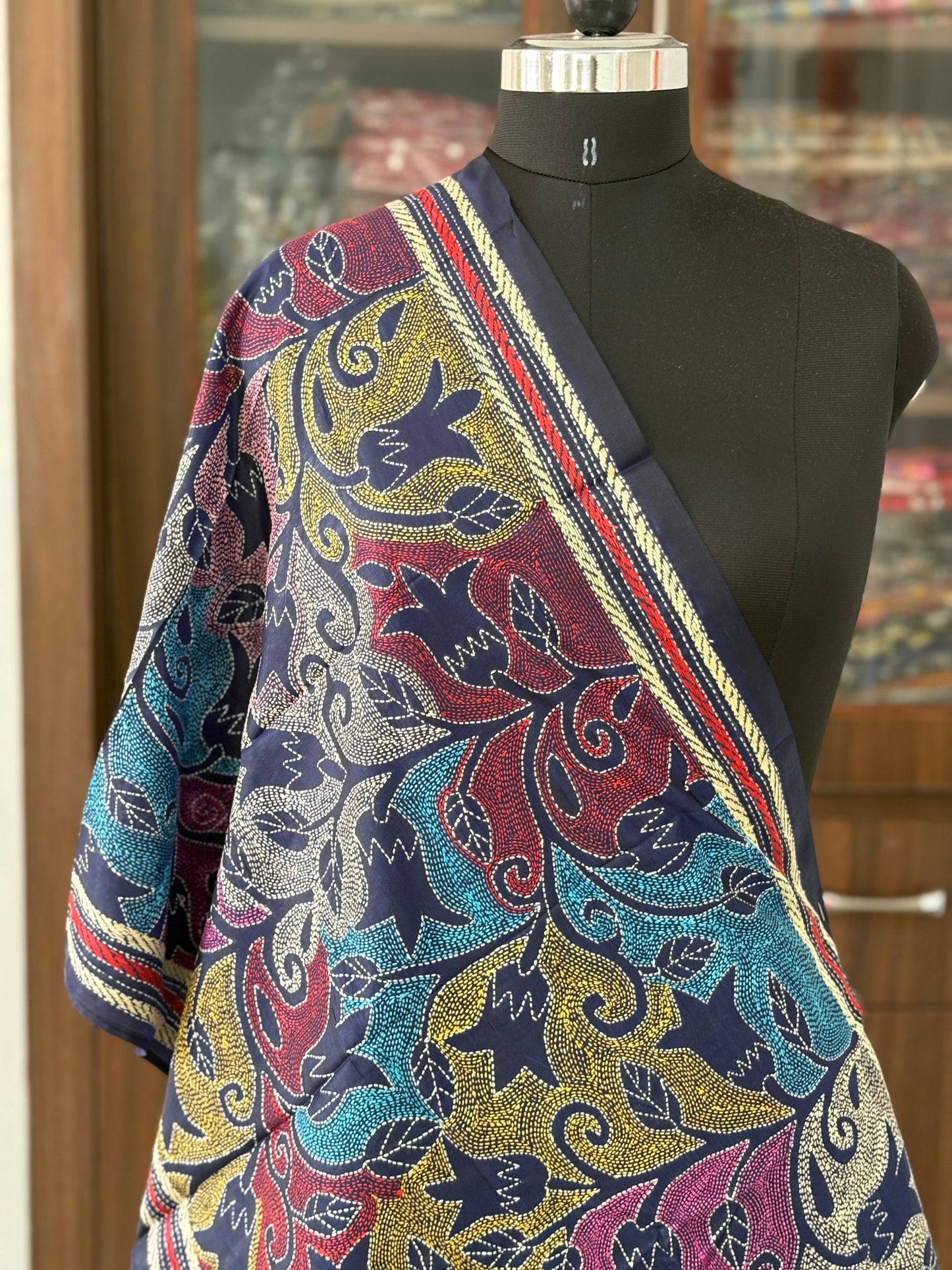 Kantha Art Silk Stole 22"