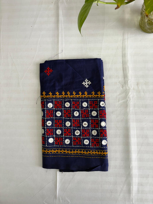Gujrati work blouse pieces in art silk 1 mtr