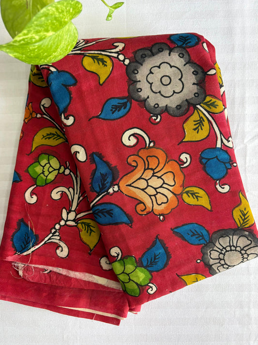 Pen Kalamkari hand painted Banglore silk fabric