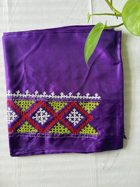 Gujrati work blouse pieces in art silk 1 mtr