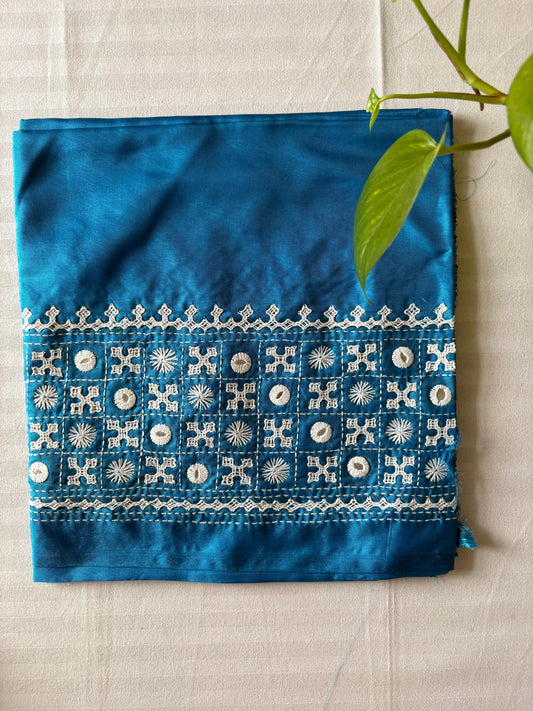 Gujrati work blouse pieces in art silk 1 mtr