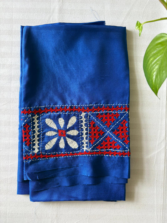 Gujrati work blouse pieces in art silk 1 mtr